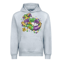 Heather Grey mardi gras lips Urban Hoodie - MaliasSmallBusiness