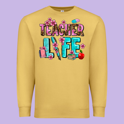 Teacher Life Premium Sweatshirt Designed By Adodesignshop