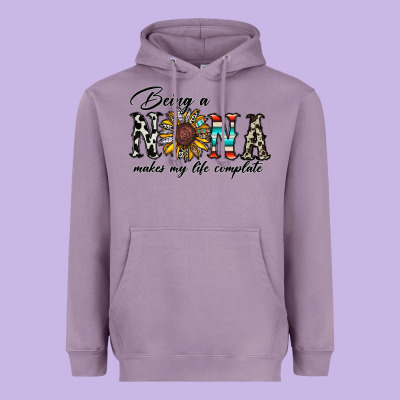 Being Nana Makes My Life Complate Heavyweight Hoodie Designed By Cowhidedigitalart