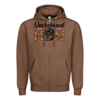 Chestnut western dachshund mom Zipper Hoodie - RanaPortraitStore