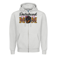 Dove Grey western dachshund mom Zipper Hoodie - RanaPortraitStore