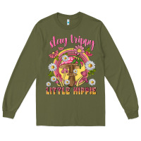 Army Green stay trippy little hippie tbw Long Sleeve Tee - texasbilliewilder