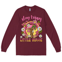 Burgundy stay trippy little hippie tbw Long Sleeve Tee - texasbilliewilder