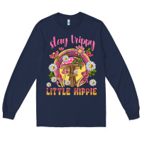 Navy stay trippy little hippie tbw Long Sleeve Tee - texasbilliewilder