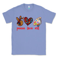 Colony Blue peace love art Classic Tee - texasbilliewilder