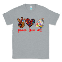 Heather Grey peace love art Classic Tee - texasbilliewilder