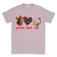 Lilac peace love art Classic Tee - texasbilliewilder
