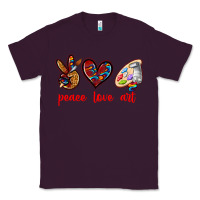 Plum peace love art Classic Tee - texasbilliewilder