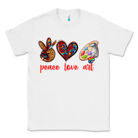 White peace love art Classic Tee - texasbilliewilder