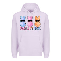 Lilac peepin it real easter glitter Premium Hoodie - MaliasSmallBusiness