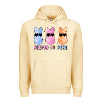 Pina Colada peepin it real easter glitter Premium Hoodie - MaliasSmallBusiness