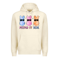 Sandshell peepin it real easter glitter Premium Hoodie - MaliasSmallBusiness