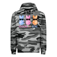 Slate Camo peepin it real easter glitter Premium Hoodie - MaliasSmallBusiness