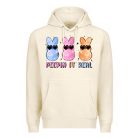 Tofu peepin it real easter glitter Premium Hoodie - MaliasSmallBusiness