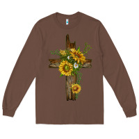 Chestnut sunflower cross Long Sleeve Tee - texasbilliewilder