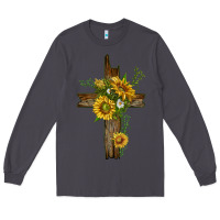 Smoke sunflower cross Long Sleeve Tee - texasbilliewilder