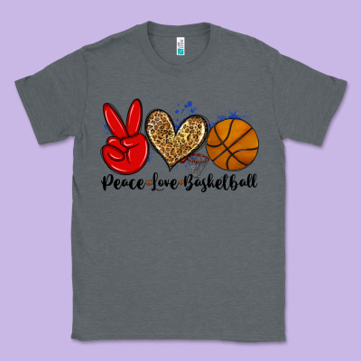 Peace Love Basketball Classic Tee Designed By Zillion Design Studio