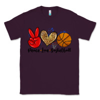 Plum peace love basketball Classic Tee - Zillion Design Studio