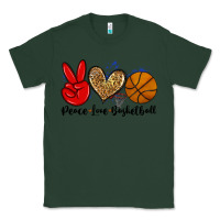 Sports Green peace love basketball Classic Tee - Zillion Design Studio