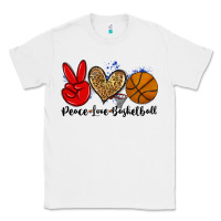 White peace love basketball Classic Tee - Zillion Design Studio