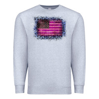 Heather Grey Old Leopard American Flag Premium Sweatshirt - Bettercallsaul