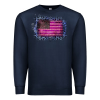 Navy Old Leopard American Flag Premium Sweatshirt - Bettercallsaul