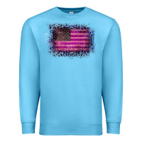 Ocean Blue Old Leopard American Flag Premium Sweatshirt - Bettercallsaul