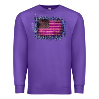 Purple Old Leopard American Flag Premium Sweatshirt - Bettercallsaul