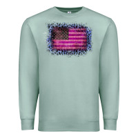 Seafoam Old Leopard American Flag Premium Sweatshirt - Bettercallsaul
