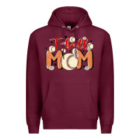 Burgundy t ball mom Premium Hoodie - MaliasSmallBusiness