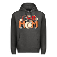 Charcoal Heather t ball mom Premium Hoodie - MaliasSmallBusiness
