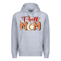 Heather Grey t ball mom Premium Hoodie - MaliasSmallBusiness