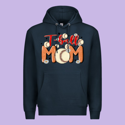 T Ball Mom Premium Hoodie Designed By Maliassmallbusiness