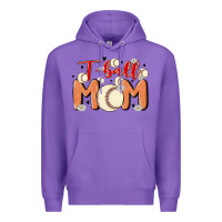 Purple t ball mom Premium Hoodie - MaliasSmallBusiness