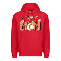 Red t ball mom Premium Hoodie - MaliasSmallBusiness