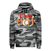 Slate Camo t ball mom Premium Hoodie - MaliasSmallBusiness
