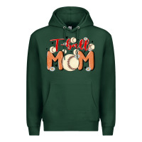 Sports Green t ball mom Premium Hoodie - MaliasSmallBusiness