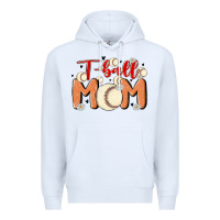 White t ball mom Premium Hoodie - MaliasSmallBusiness