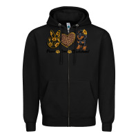 Black peace love dachshund Zipper Hoodie - RanaPortraitStore