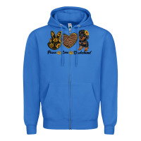 True Royal peace love dachshund Zipper Hoodie - RanaPortraitStore