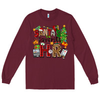 Burgundy santa's favorite hr Long Sleeve Tee - Zillion Design Studio
