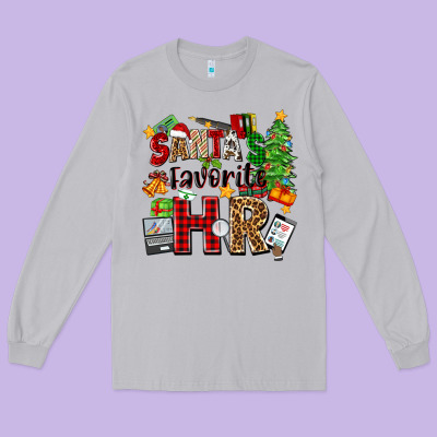 Santa's Favorite Hr Long Sleeve Tee Designed By Zillion Design Studio