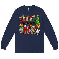 Navy santa's favorite hr Long Sleeve Tee - Zillion Design Studio
