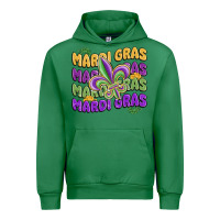 Emerald mardi gras with fleur de lis Urban Hoodie - MaliasSmallBusiness