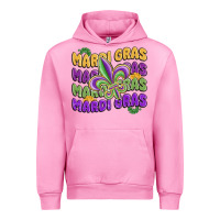 Fuchsia Pink mardi gras with fleur de lis Urban Hoodie - MaliasSmallBusiness