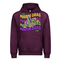 Mauve Wine mardi gras with fleur de lis Urban Hoodie - MaliasSmallBusiness