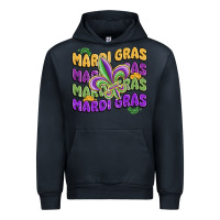 Navy mardi gras with fleur de lis Urban Hoodie - MaliasSmallBusiness