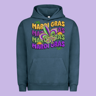 Mardi Gras With Fleur De Lis Urban Hoodie Designed By Maliassmallbusiness