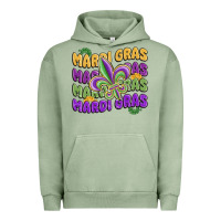 Pigment Oil Green mardi gras with fleur de lis Urban Hoodie - MaliasSmallBusiness