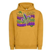 Pigment Peanut Butter mardi gras with fleur de lis Urban Hoodie - MaliasSmallBusiness